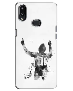 Чехол для Samsung Galaxy A10s (A107) с картинкой «Messi ART»