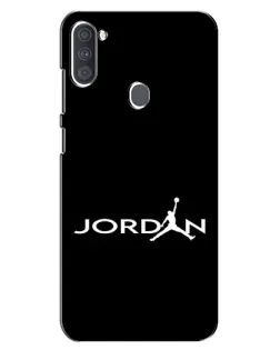 Чехол для Samsung Galaxy A11 (A115) с картинкой «Jordan White Logo»