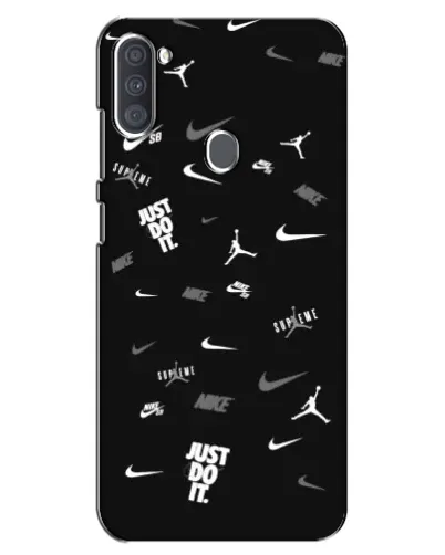Чехол для Samsung Galaxy A11 (A115) с картинкой «Nike Black Pattern»