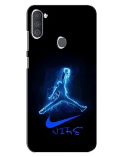 Чехол для Samsung Galaxy A11 (A115) с картинкой «Jordan Neon Blue»