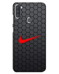 Чехол для Samsung Galaxy A11 (A115) с картинкой «Nike — карбоновая сетка»