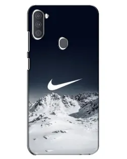 Чехол для Samsung Galaxy A11 (A115) с картинкой «Nike — зимние горы»