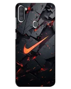 Чехол для Samsung Galaxy A11 (A115) с картинкой «Nike — эффект разломов»