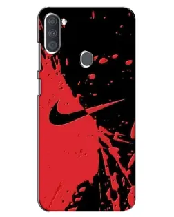 Чохол для Samsung Galaxy A11 (A115) з картинкою «Червоні бризки Nike»