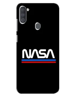 Чехол для Samsung Galaxy A11 (A115) с картинкой «NASA — классика Red Blue»