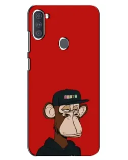 Чохол для Samsung Galaxy A11 (A115) з картинкою «Bored Ape — червоний фон»