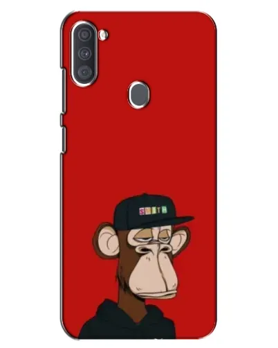 Чохол для Samsung Galaxy A11 (A115) з картинкою «Bored Ape — червоний фон»