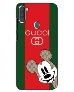 Чехол для Samsung Galaxy A11 (A115) с картинкой «Gucci — полосы и Микки»