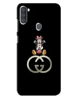 Чехол для Samsung Galaxy A11 (A115) с картинкой «Минни Маус на лого»