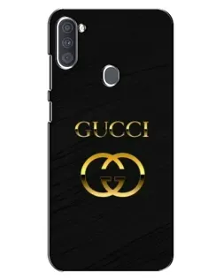 Чехол для Samsung Galaxy A11 (A115) с картинкой «Золотой логотип Gucci»
