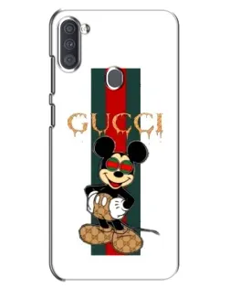 Чехол для Samsung Galaxy A11 (A115) с картинкой «Микки Маус Gucci — полосы»