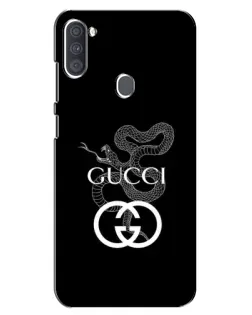 Чехол для Samsung Galaxy A11 (A115) с картинкой «Gucci — серебряная змея»