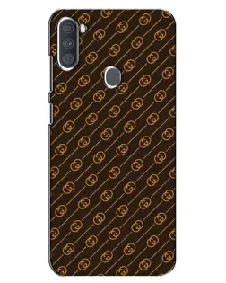 Чехол для Samsung Galaxy A11 (A115) с картинкой «Gucci — золотые диагонали»