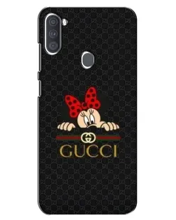 Чехол для Samsung Galaxy A11 (A115) с картинкой «Минни Маус Gucci — черный»