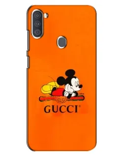 Чехол для Samsung Galaxy A11 (A115) с картинкой «Микки Маус Gucci — оранж»