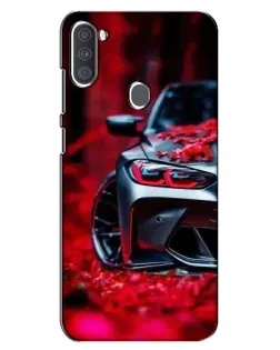 Чохол для Samsung Galaxy A11 (A115) з картинкою «Спортивна BMW та квіти»