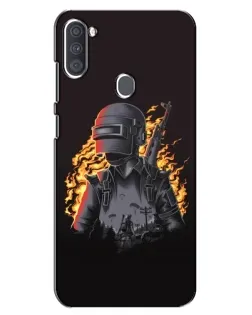 Чохол для Samsung Galaxy A11 (A115) з картинкою «PUBG — вогняний силует»