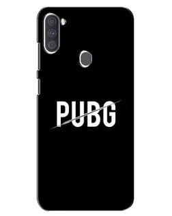 Чохол для Samsung Galaxy A11 (A115) з картинкою «PUBG — білий логотип»