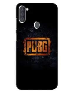 Чохол для Samsung Galaxy A11 (A115) з картинкою «PUBG — золотий логотип»