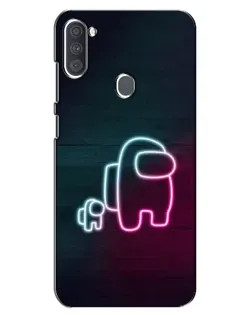 Чохол для Samsung Galaxy A11 (A115) з картинкою «Among Us неон-арт»