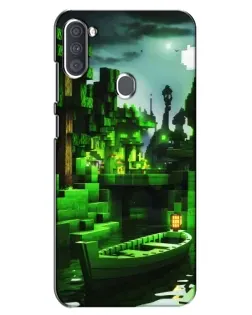 Чохол для Samsung Galaxy A11 (A115) з картинкою «Minecraft лісовий пейзаж»