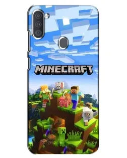 Чохол для Samsung Galaxy A11 (A115) з картинкою «Minecraft класичний світ»