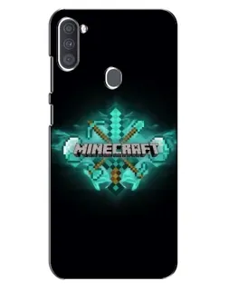 Чохол для Samsung Galaxy A11 (A115) з картинкою «Minecraft Diamond лого»