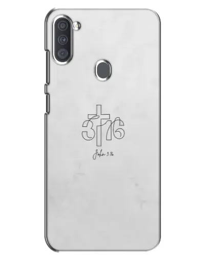 Чехол для Samsung Galaxy A11 (A115) с картинкой «Иоанна 3:16 Крест»