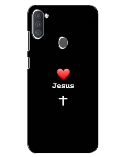 Чехол для Samsung Galaxy A11 (A115) с картинкой «Сердце - Jesus»