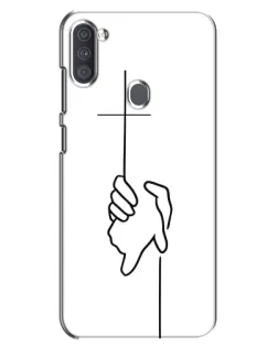 Чехол для Samsung Galaxy A11 (A115) с картинкой «Рука держит»