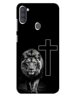 Чехол для Samsung Galaxy A11 (A115) с картинкой «Лев и Крест»