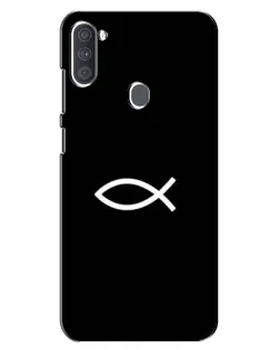 Чохол для Samsung Galaxy A11 (A115) з картинкою «Символ риби Jesus»