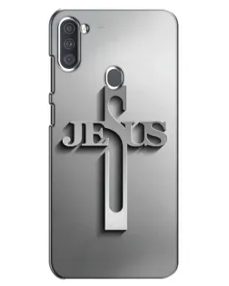 Чохол для Samsung Galaxy A11 (A115) з картинкою «Металевий хрест Jesus»