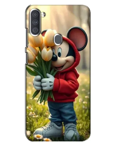 Чохол для Samsung Galaxy A11 (A115) з картинкою «Міккі з тюльпанами»