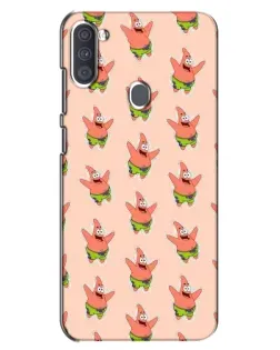 Чохол для Samsung Galaxy A11 (A115) з картинкою «Патрік Стар паттерн»