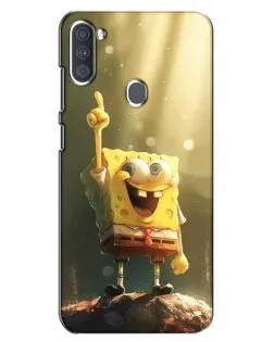 Чохол для Samsung Galaxy A11 (A115) з картинкою «Сяючий Спанч Боб»