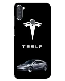 Чохол для Samsung Galaxy A11 (A115) з картинкою «Tesla Model Y»