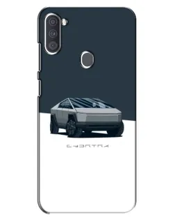 Чохол для Samsung Galaxy A11 (A115) з картинкою «Сріблястий Cybertruck Tesla»