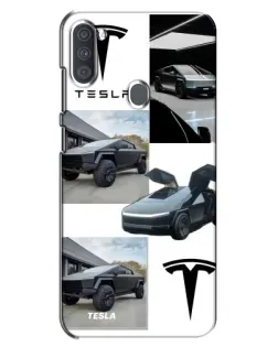 Чохол для Samsung Galaxy A11 (A115) з картинкою «Колаж Cybertruck Tesla»