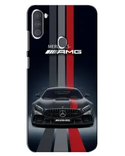 Чохол для Samsung Galaxy A11 (A115) з картинкою «Mercedes — білий карбон»