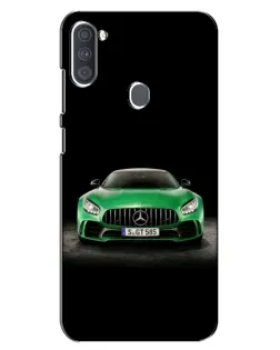 Чехол для Samsung Galaxy A11 (A115) с картинкой «Mercedes — неоновый лого»