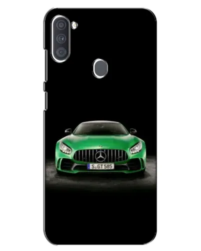 Чехол для Samsung Galaxy A11 (A115) с картинкой «Mercedes — неоновый лого»