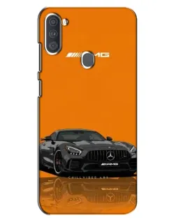 Чехол для Samsung Galaxy A11 (A115) с картинкой «Оранжевый Mercedes AMG»