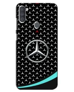 Чехол для Samsung Galaxy A11 (A115) с картинкой «Mercedes — бирюзовый акцент»