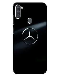 Чехол для Samsung Galaxy A11 (A115) с картинкой «Mercedes на металле»
