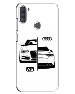 Чехол для Samsung Galaxy A11 (A115) с картинкой «Audi — контрастный дизайн»