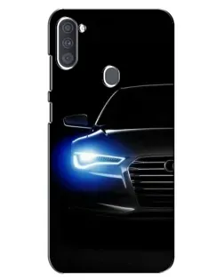 Чехол для Samsung Galaxy A11 (A115) с картинкой «Неоновый взгляд Audi»