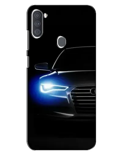 Чехол для Samsung Galaxy A11 (A115) с картинкой «Неоновый взгляд Audi»