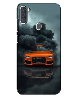 Чехол для Samsung Galaxy A11 (A115) с картинкой «Audi в облаках дыма»