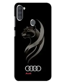Чехол для Samsung Galaxy A11 (A115) с картинкой «Графика — пантера и Audi»
